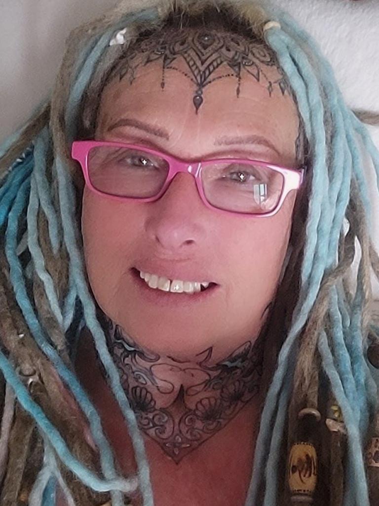 Ms Ashby started getting tattoos on her 60th birthday to conquer her alopecia. Picture: Facebook