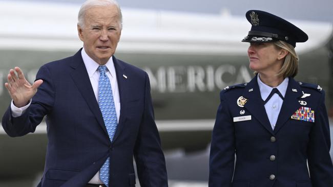 US President Joe Biden in Maryland.