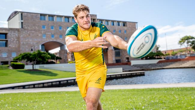 Junior Wallabies captain Fraser McReight ahead of the team’s Oceania Cup campaign in 2019. Picture: Rugby AU Media/Luke Marsden