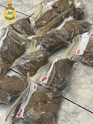 Over 15kg of loose leaf tobacco was seized. Pictures: Supplied