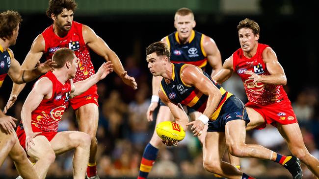 Ben Keays was one of Adelaide’s better players through the midfield. Picture: Dylan Burns/AFL Photos