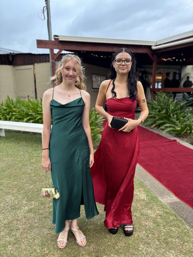 Students arrive at the Hervey Bay State High School formal.