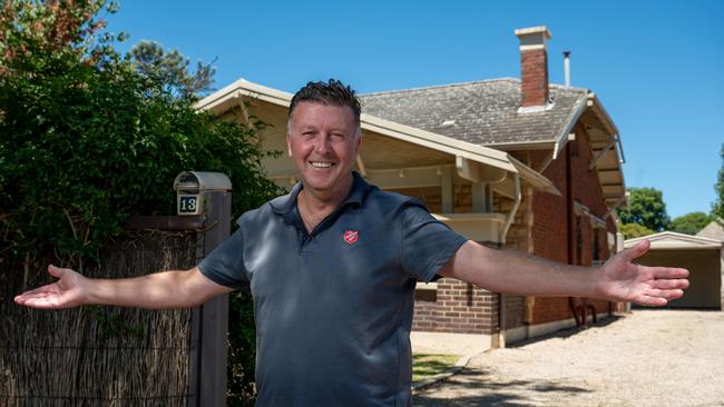 10th February 2024 - The full sale price of a Malvern home will be donated to The Salvation Army's SA branch, as instructed in the will of its deceased owner. The auction is next Saturday and the home has a price guide of $1.5m. John Tobin, head of gifts and wills at the Salvos, in front of the house. Picture: Naomi Jellicoe