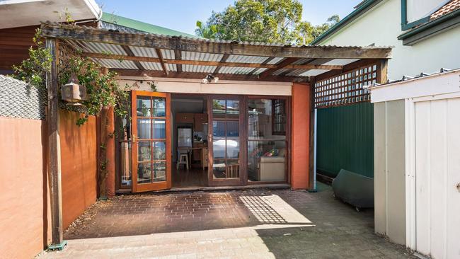 The backyard of the Bondi Junction home.