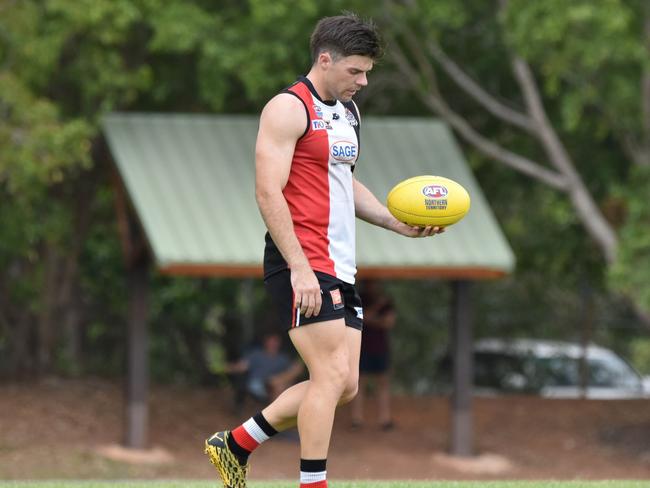 Districts’ star utility Nik Rokahr believes his side can start to put a run of wins together. Picture: Tymunna Clements AFLNT/Media