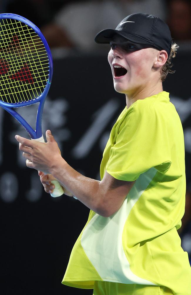 Cruz Hewitt won plenty of fans at the Australian Open. Picture: Mark Stewart