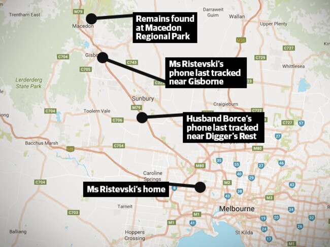 Karen Ristevski’s body was found near Mount Macedon.