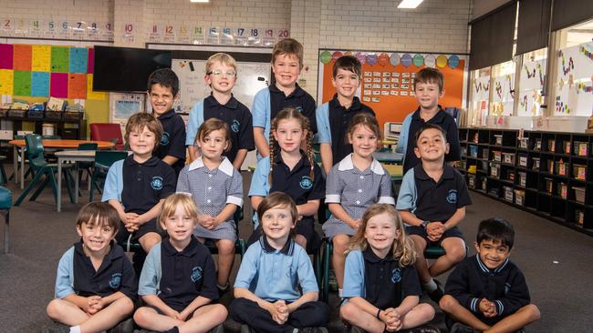 16-03-2023 My First Year Newtown Primary School preps Prep P - Back row - Yunus Hassan, Sloan Young, Sammy Hoye, Henry Chaffey, Darcy Shea, Middle row - Louis Anson, Indigo Hewitt, Tahlia Healy, Stevie Morris, Eamon Sabet-Collins Front row - Cooper Portch, Frankie Butler, Jabez Murphy, Lucy Menz, Kai Ghedia