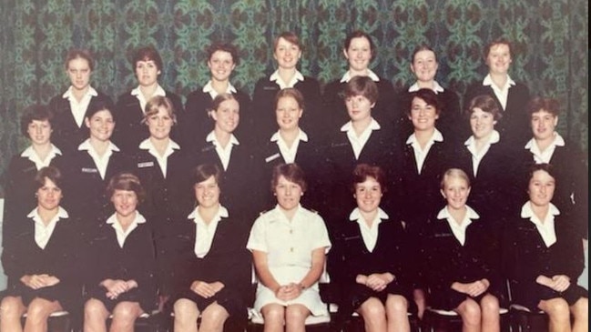 Narelle Wilson (top, second from right) held great promise as a recruit, and still dreams of becoming an underwater medical specialist in the Navy.