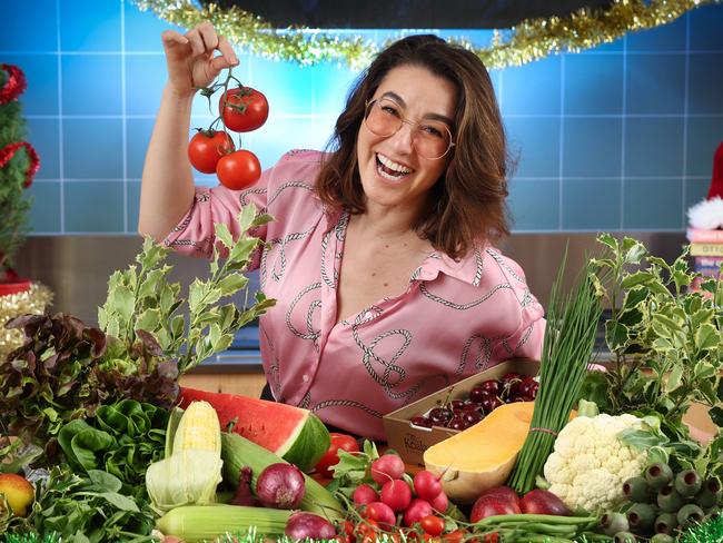 Hold for Sat/Sun paper. Melbourne cook Alice Zaslavsky's veg-mas. Ex-MasterChef Australia star and cookbook author Alice Zaslavsky shares how to throw the ultimate Veg-Mas (Veggie Christmas).                                                              Picture: David Caird