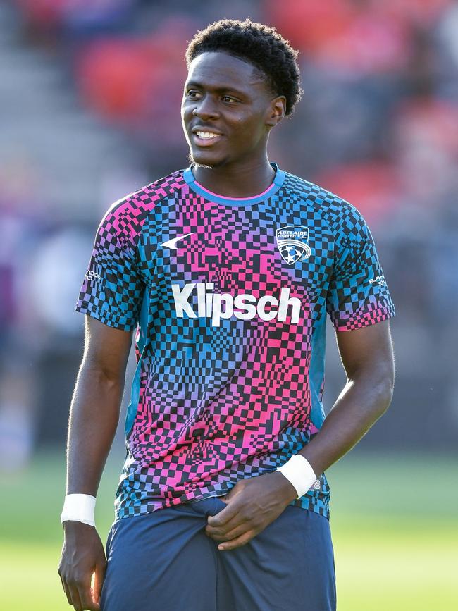 Adelaide United teenager Musa Toure has come out against the A-League’s pride round. Picture: Getty Images