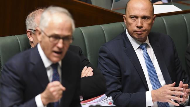 Peter Dutton was appointed Home Affairs Minister by former PM Malcolm Turnbull. Picture: AAP Image/Lukas Coch