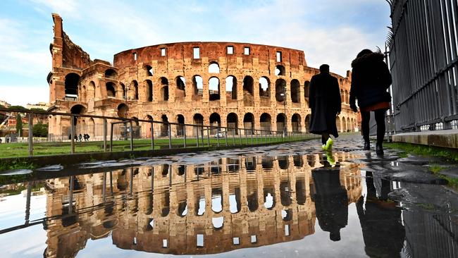 Part of the Colosseum of Rome will be rebuilt. Picture: AFP