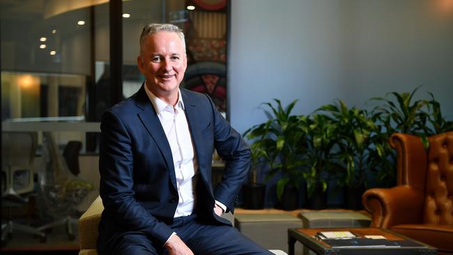 Nine Entertainment CEO Hugh Marks in his Sydney office. Picture: AAP