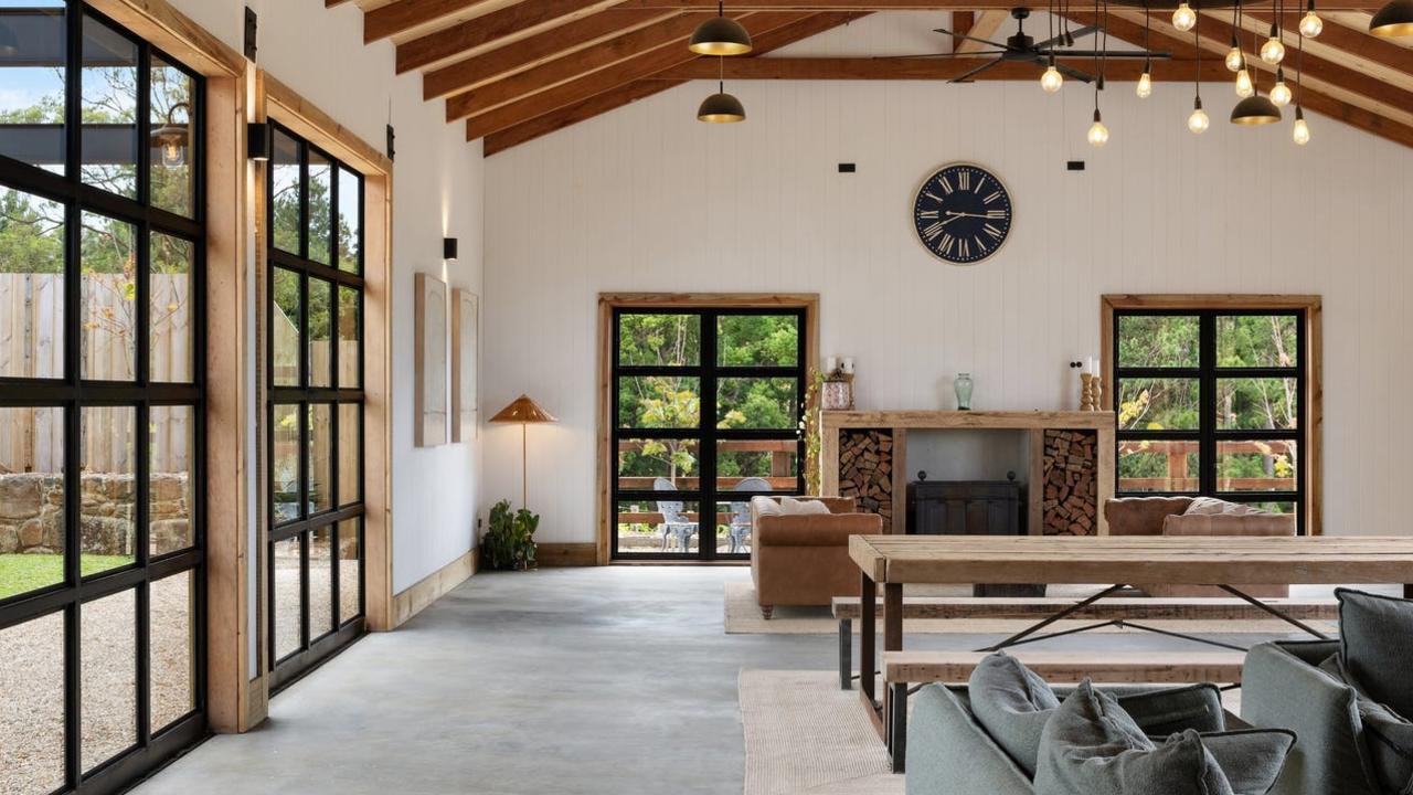 The expansive family room with ample natural light.