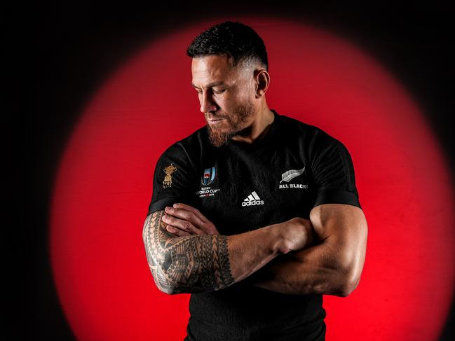 Sonny Bill Williams of the All Blacks wears his tattoos with pride. Picture: Hannah Peters/Getty Images