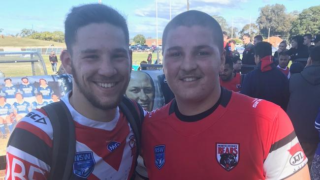 Nicholas O'Meley and his brother Jake, the sons of former Test prop Mark O’Meley.