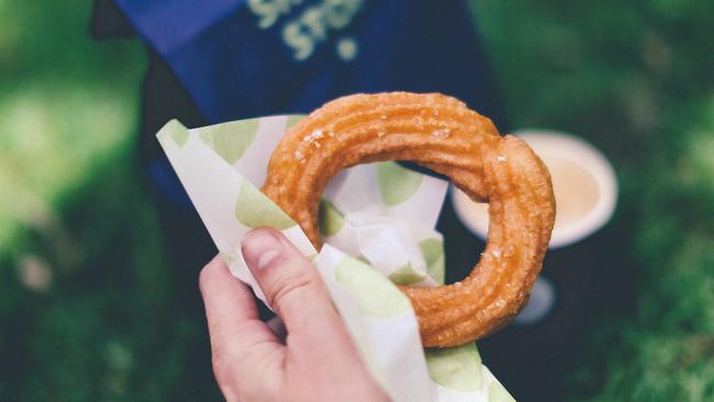 A different kind of coughnut: Honey &amp; Sea Salt Cruller from Shortstop Coffee &amp; Donuts.