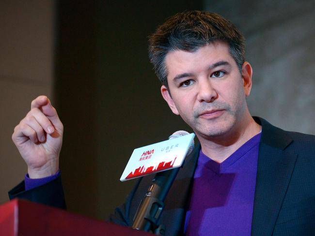 A review in Uber has recommended curtailing CEO Travis Kalanick’s responsibilities. Picture: AFP/Wang Zhao