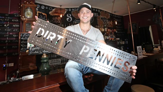 Ben Cook has taken over the former Victoria Tavern and renamed it Dirty Pennies. Picture: LUKE BOWDEN