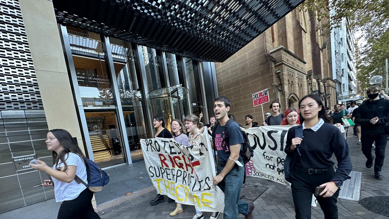 The students marched through the city. Picture: Eli Green / NCA Newswire