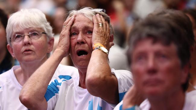 How England is feeling right now. Photo by HENRY NICHOLLS / AFP