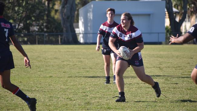 Jesse Wallace in the Mackay State High School's round five clash with Emmaus College in the Aaron Payne Cup, July 28, 2021. Picture: Matthew Forrest