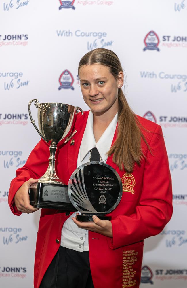 MADDIE NEWHAM, ST JOHNS ANGLICAN COLLEGE- FEMALE SENIOR SCHOOL SPORTSPERSON OF THE YEAR