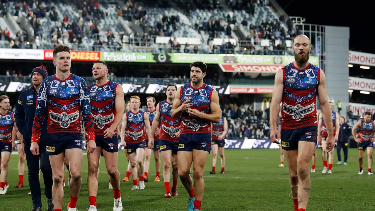 The Dees are searching for the form that made them the 2021 premiers. Picture: AFL Photos/Getty Images