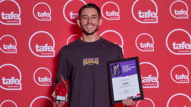 Sam Everdeen was awarded Outstanding Apprentice of the Year and Construction Apprentice of the Year at TAFE Queensland’s 2023 Cairns Trade and Excellence Awards on July 27.