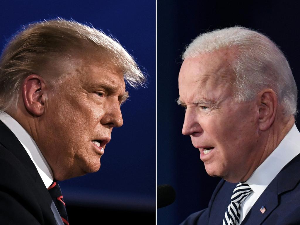 Donald Trump and Joe Biden are in for a tumultuous week. Picture: Jim Watson/Saul Loeb/AFP