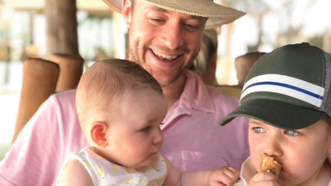 Blake with daughter Rudy and son Sonny.