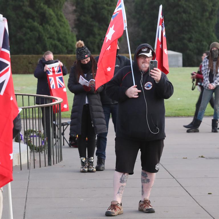 The group gathered for a ‘Dawn Service’. Picture: David Crosling / NCA NewsWire