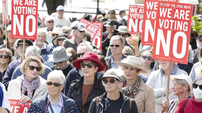 Save UTAS rally at Parliament lawns. Picture: Chris Kidd