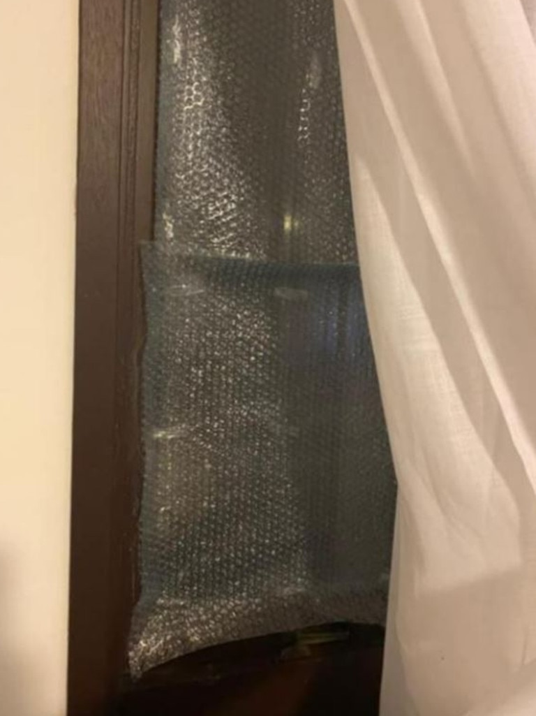 Some savvy Aussies swear by putting bubble wrap over their windows as a cheap and effective insulation solution. Picture: Facebook