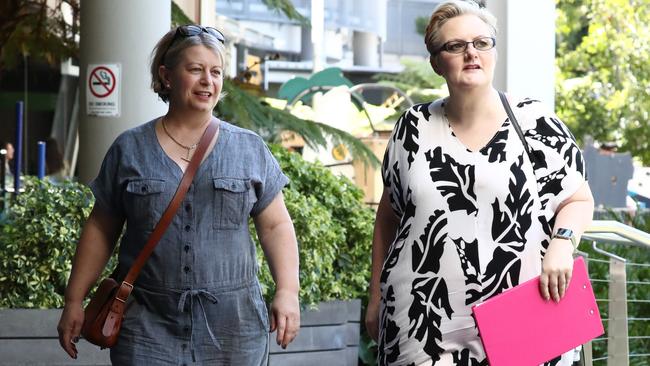 Donna Baluskas (left) and Laura Lawson, two of the parents Tracey Brose is suing. Picture: Jason O'Brien