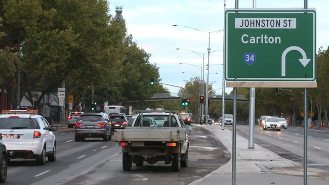 P-Turns have already been in place at Johnson St off Hoddle St. Picture: David Crosling