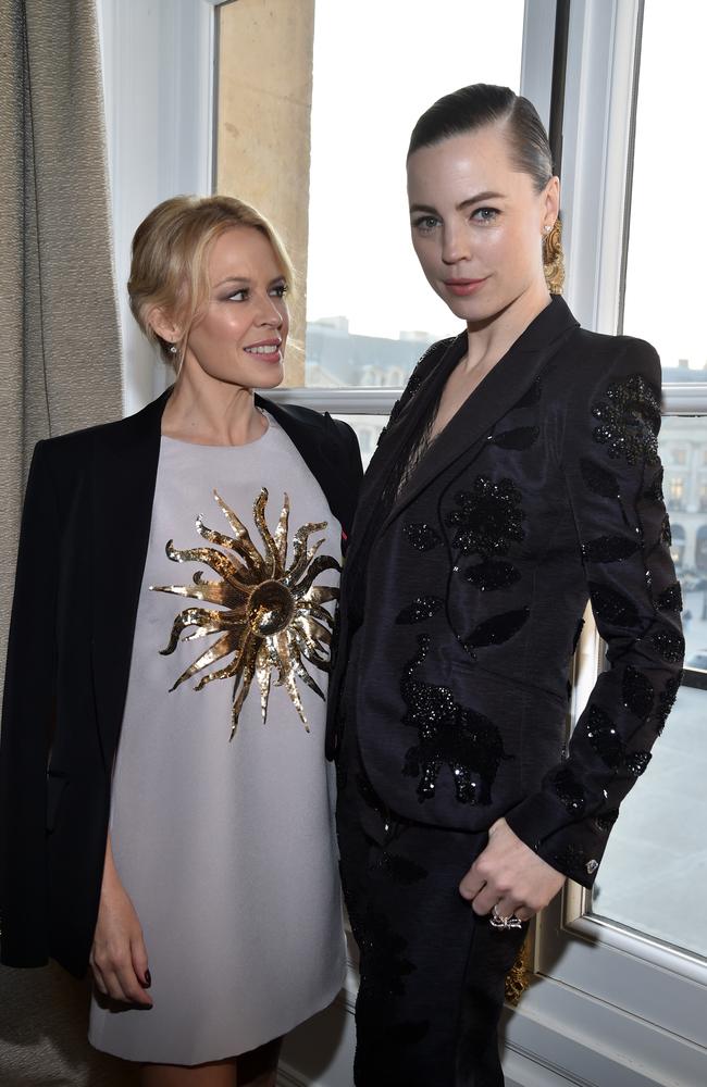 The week before the split became public, Kylie Minogue attended Paris Fashion Week with Melissa George. Picture: Pascal Le Segretain/Getty Images