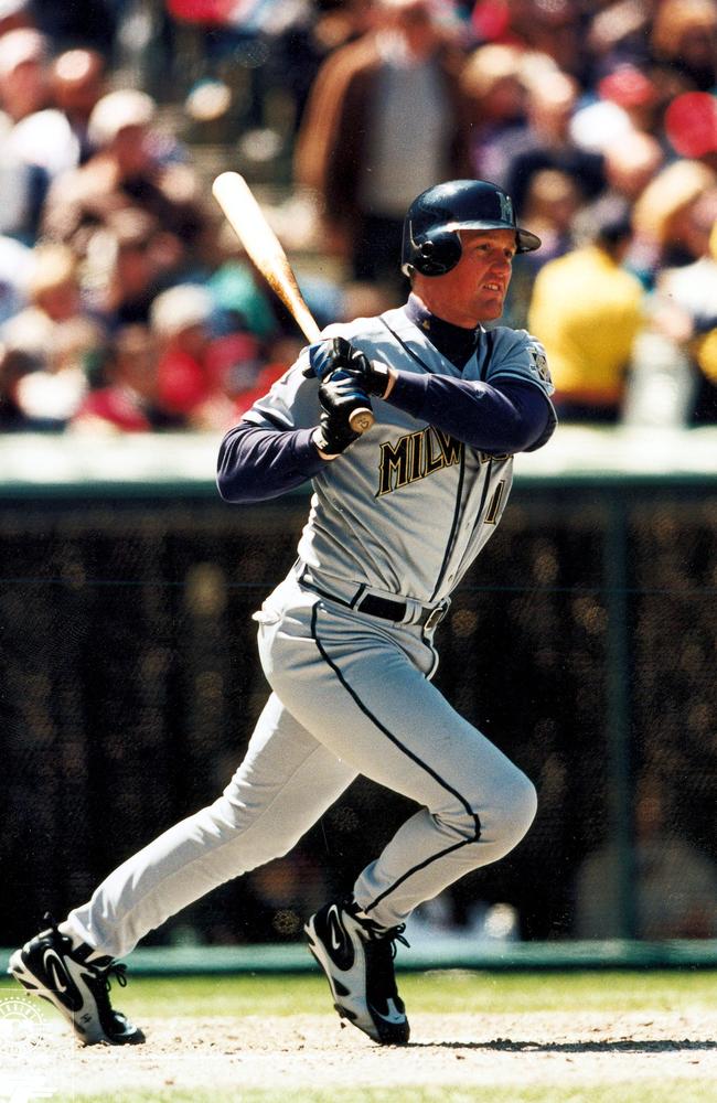 David Nilsson in action for the Milwaukee Brewers. Supplied