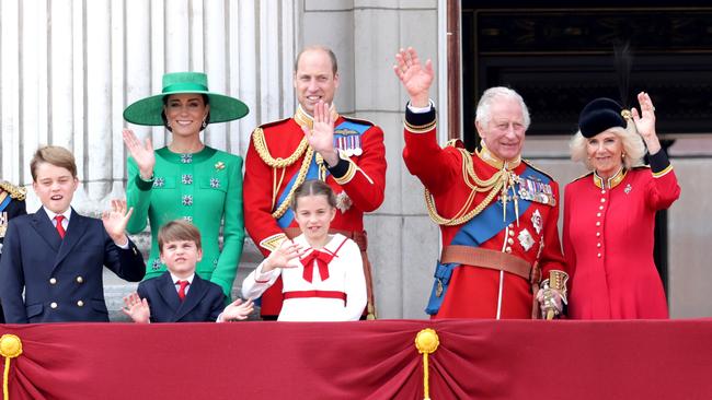 Catherine, Princess of Wales, wears green during the Trooping the Colour parade. Picture: Getty