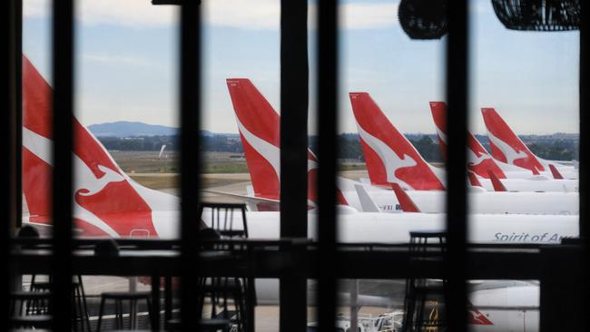 The departure terminal at Melbourne Airport is a charmless ghost town. Picture: Enrique Ascui