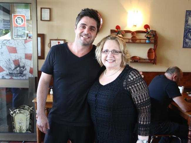 Gloria Belinha and son Alcino de Sa in Gloria’s Cafe in Petersham.