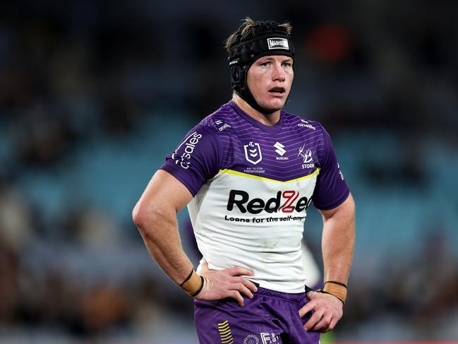 A popular vice-captain choice, Storm hooker Harry Grant scored just 51 SuperCoach points against Souths. Picture: Getty Images