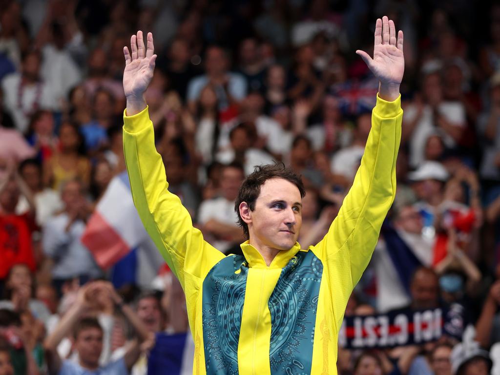 Cameron McEvoy after winning gold in the men's 50m freestyle final on day seven. Picture: Sarah Stier/Getty Images