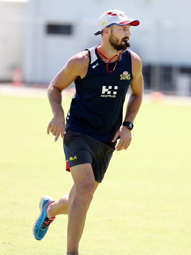 Suns Training at Metricon training field. Nick Malceski has a new job. Picture: Richard Gosling