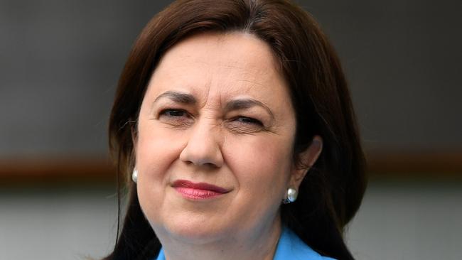 Ms Palaszczuk on Tuesday said it was disappointing the issue had been politicised given it was “only a temporary measure” until the state reaches 90 per cent vaccination levels early next year. Picture: NCA NewsWire / Dan Peled