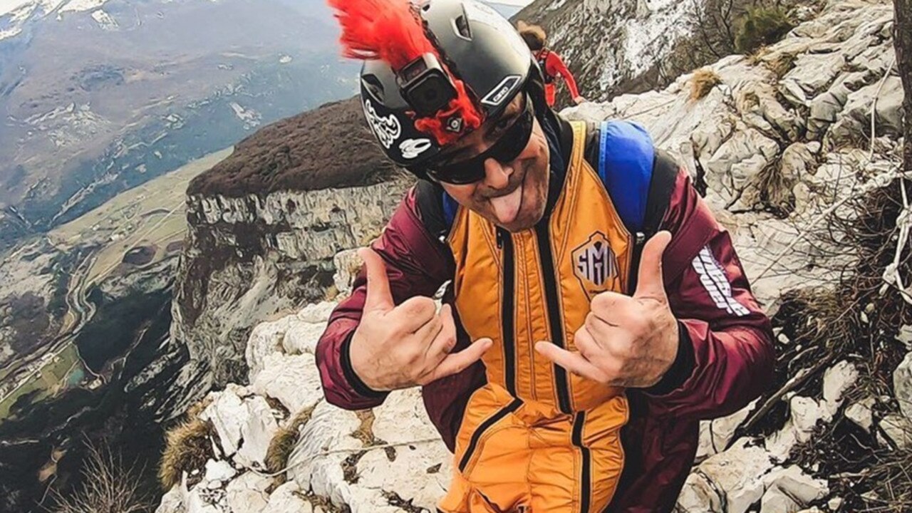 Mark Andrews, 65, from the UK, tragically died after he fell 400 metres from a mountaintop in Trentino, Italy. Picture: Instagram/learntobasejump
