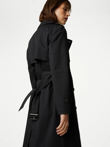 Cotton Rich Longline Belted Trench Coat. Picture: Marks and Spencer.