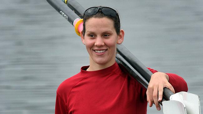United States (US) Olympian and dual world champion rower Caryn Davies at New Town Bay