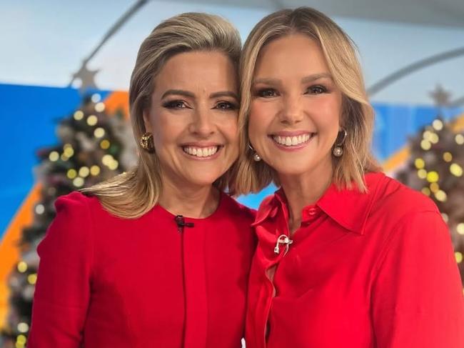 Gemma Acton, left, with Edwina Bartholomew, is leaving Seven. Picture: Instagram